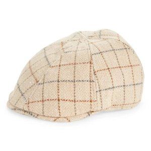 NWT Nordstrom Driving Cap. One Size. Tan Light Combo.